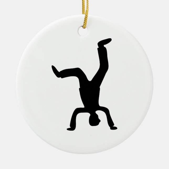 Headstand Ceramic Ornament (Front)