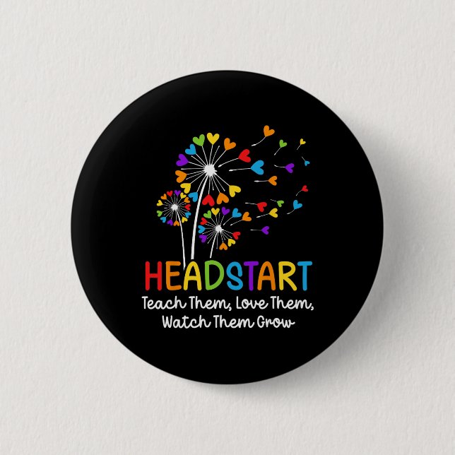 Headstart Teacher Early Childhood Educator  Button (Front)