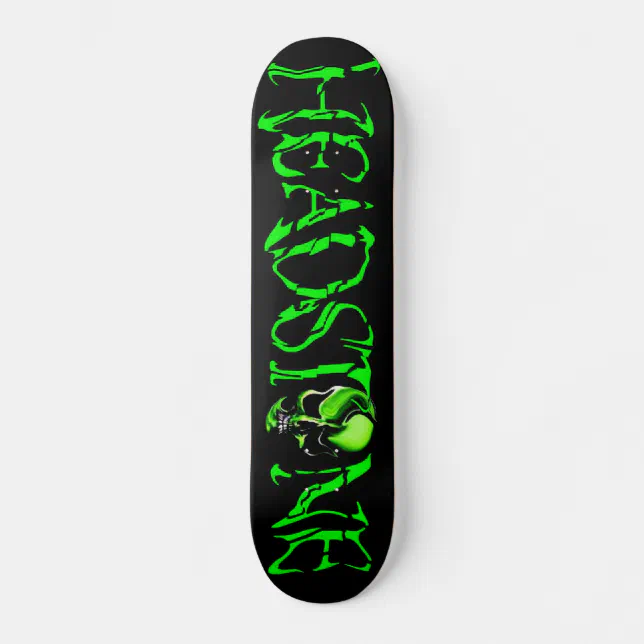 HEADSTONE Green Skull Logo Skateboard Zazzle