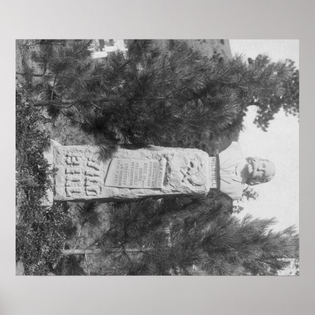 Headstone of Wild Bill Hickock's Grave Photograp Poster (Front)