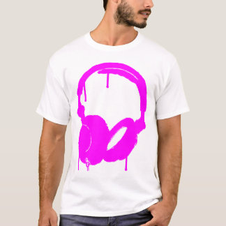 Headyphones, pink T-Shirt