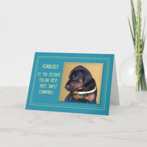 Heal and Get Well After Surgery Dog Card