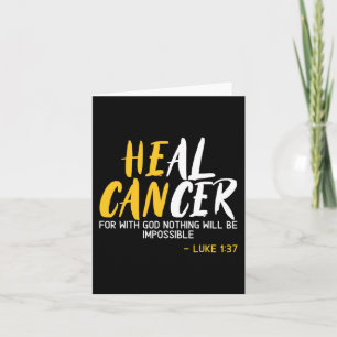 Heal Cancer Childhood Cancer Awareness Month Suppo Card