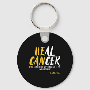 Heal Cancer Childhood Cancer Awareness Month Suppo Keychain