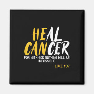 Heal Cancer Childhood Cancer Awareness Month Suppo Magnet