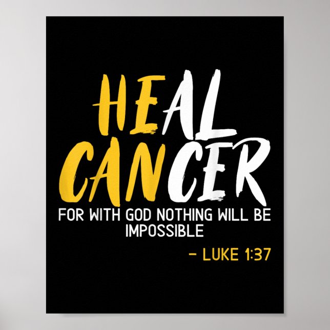 Heal Cancer Childhood Cancer Awareness Month Suppo Poster (Front)