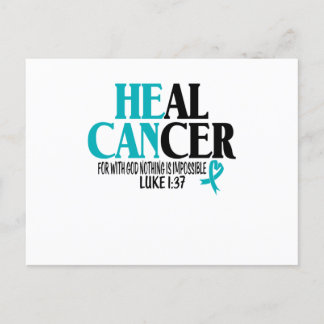 Heal Cancer Ovarian Cervical Invitation Postcard
