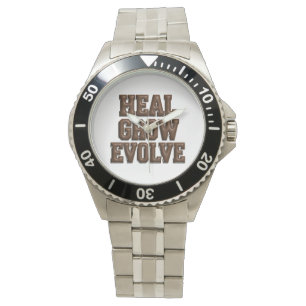 Heal Grow Evolve Puffy 3D Men Watch