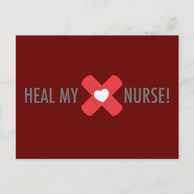 Heal my heart Nurse Postcard (Front)