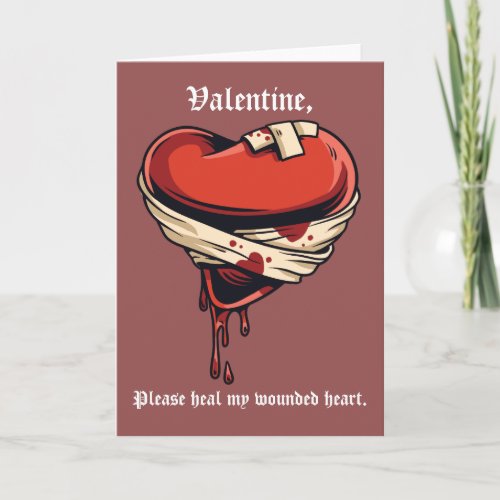 Heal My Wounded Heart Valentines Day Holiday Card