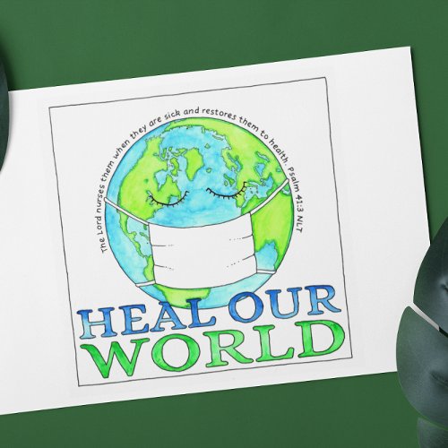 Heal Our World Inspirational Postcard