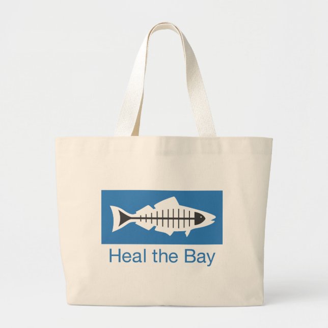 Heal the Bay Swag Large Tote Bag (Front)