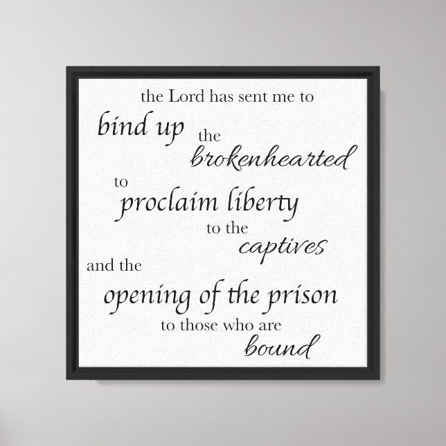 Heal the Brokenhearted Canvas Print (Front)