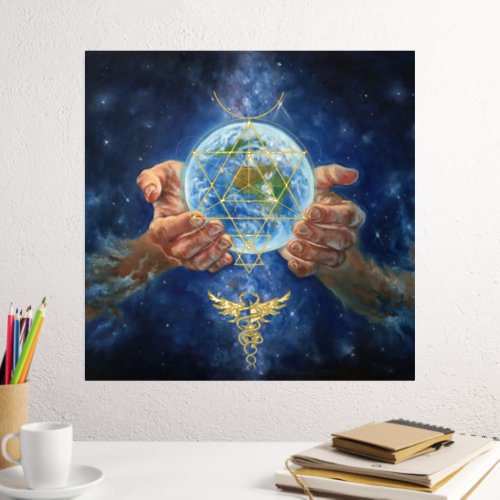 Heal the world protect Gaia Foil Prints
