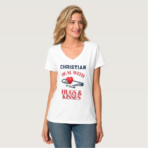 Heal with Hugs & Kisses I Doctor's Stethoscope T-Shirt