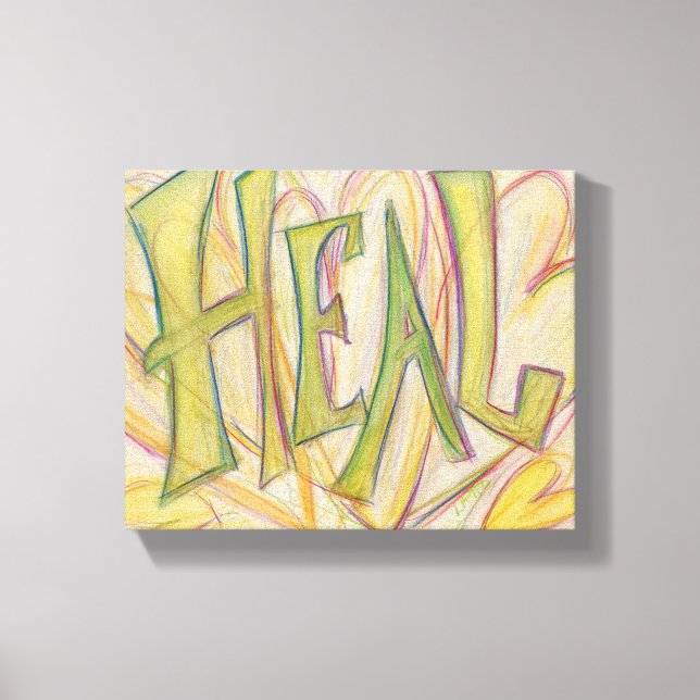 Heal Word Art Painting Wrapped Canvas Art (Front)