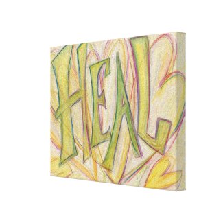 Heal Word Art Painting Wrapped Canvas Art