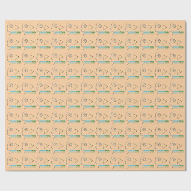 Heal your mind. Press play Wrapping Paper (Flat)