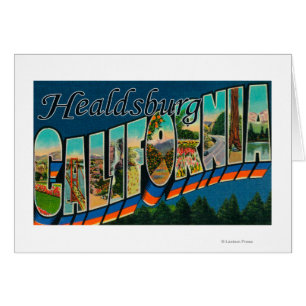 Healdburg, California - Large Letter Scenes Cards