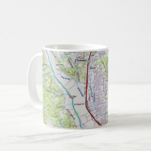 Healdsburg, California Map Coffee Mug