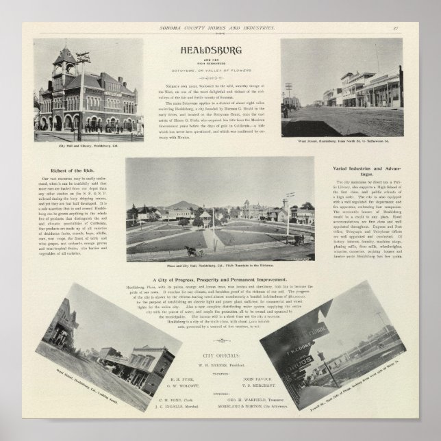 Healdsburg, California Poster (Front)