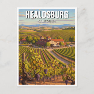 Healdsburg California Travel Postcard