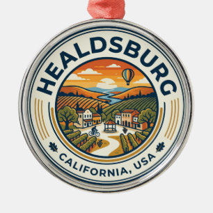 Healdsburg, California, USA California Metal Ornament