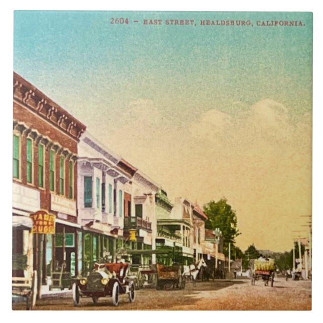 Healdsburg East Street Ceramic Tile (Front)