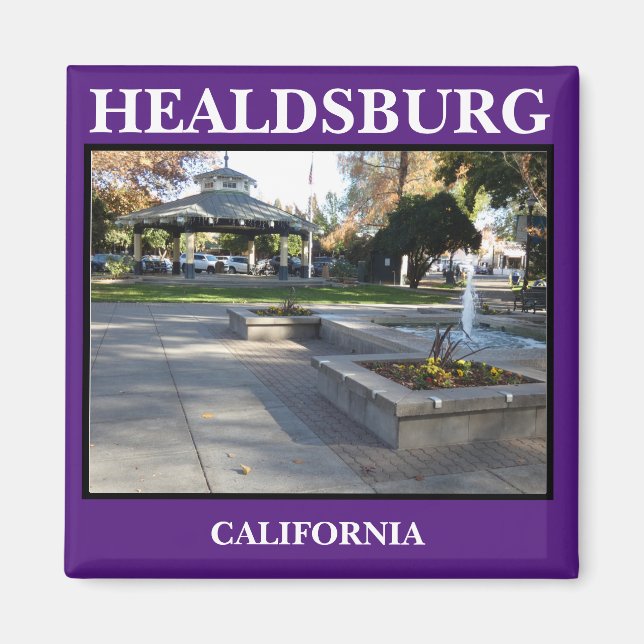 Healdsburg Plaza Kitchen Magnet (Front)