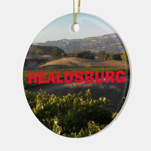 Healdsburg Wine Country Christmas Ornament