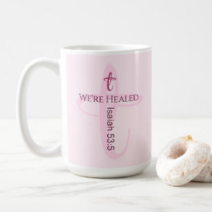 Healed by Jesus Bible Verse Christian Faith Coffee Mug