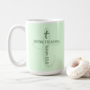 Healed by Jesus Bible Verse Christian Faith Coffee Mug