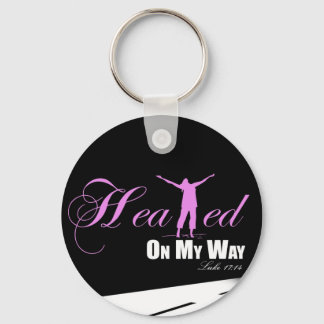 Healed on my Way (Pink &, Black ) Keychain