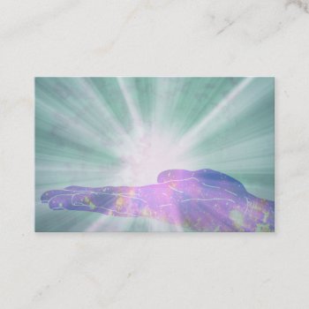 *~* Healer Hand Radiating Love And Light Energy Business Card by AnnaRosaEnergyArtist at Zazzle