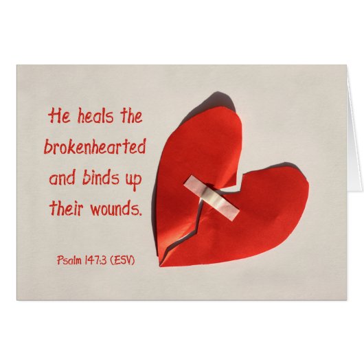 Healer of Broken Hearts Psalm 147:3 Scripture Art Cards (Front Horizontal)