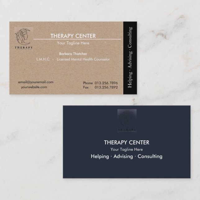 Healer | Therapist  | Professional Consultant Busi Business Card (Front/Back)