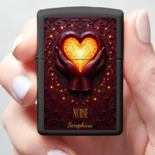Healer's Light Heart Nurse Ornate Gift Zippo Lighter