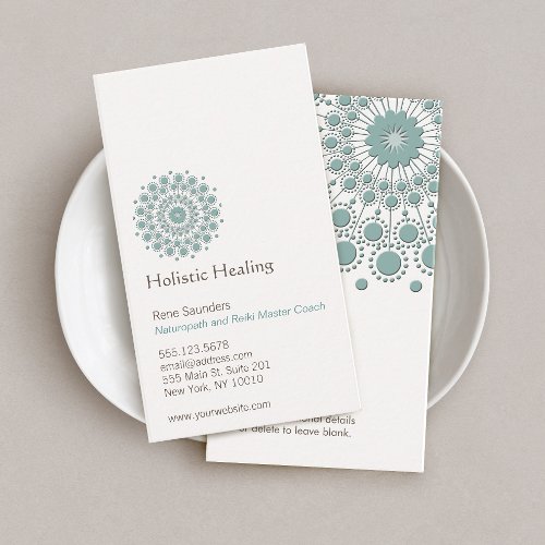 Healing Arts and Natural Healing Circle Logo Business Card Template