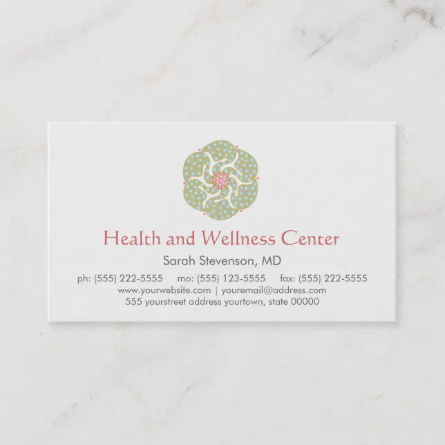 Healing Arts Health and Wellness Business Card | Zazzle