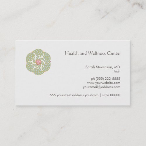Healing Arts Health and Wellness Business Card