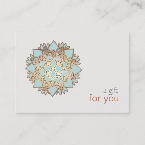 Customizable Healing Arts Lotus Gift Certificate Business Card