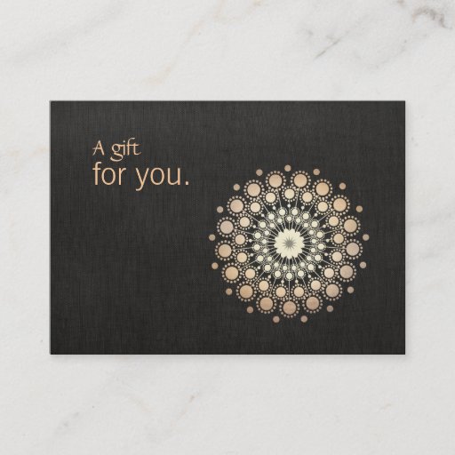 Customizable Healing Arts Massage Therapist Gift Certificate Business Card Template