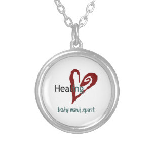 Healing Body Mind Spirit Silver Plated Necklace