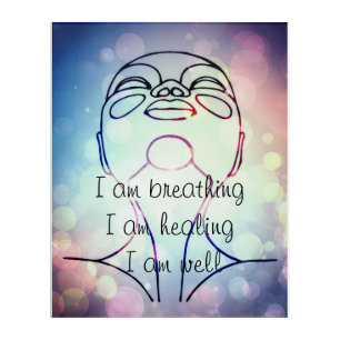 Healing Breath Positive Affirmation Wall Art 