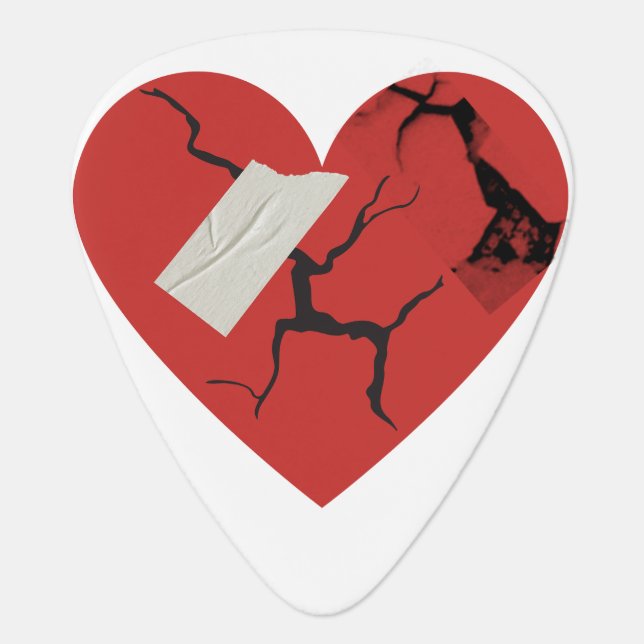Healing Broken Heart Guitar Pick (Front)