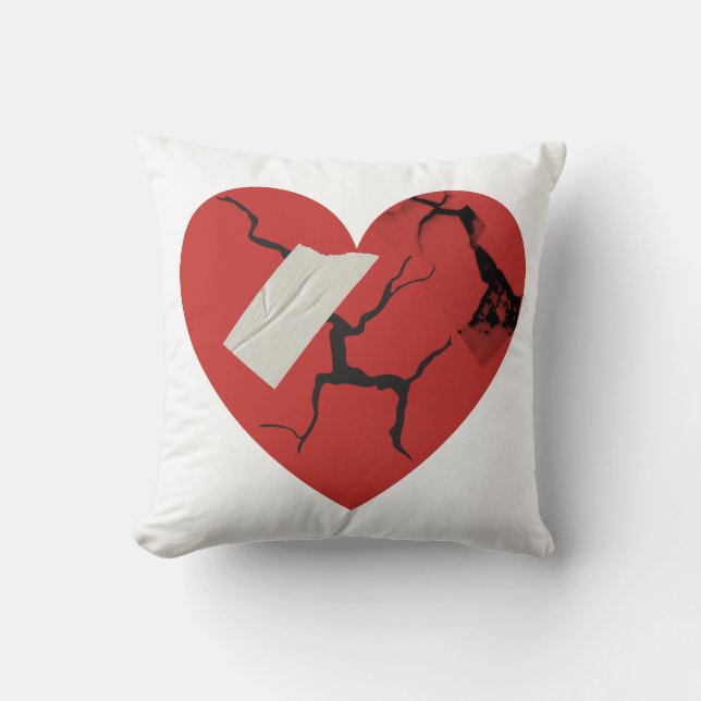 Healing Broken Heart  Throw Pillow (Front)