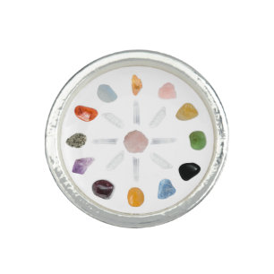 *~* Healing Chakra Crystal Grid Energy Intention Ring