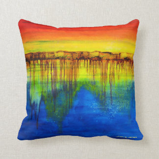 HEALING COLORS ART THERAPY PILLOW, 2 Diffrnt Sides Throw Pillow