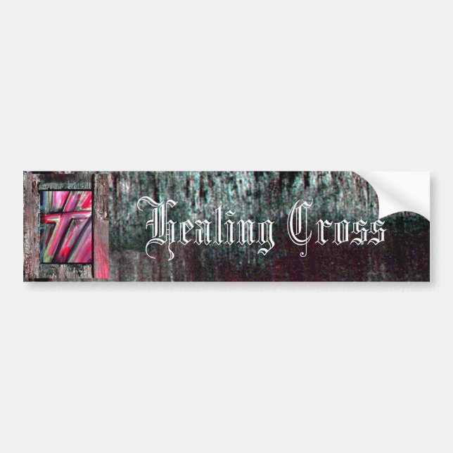 Healing Cross Bumper Sticker (Front)