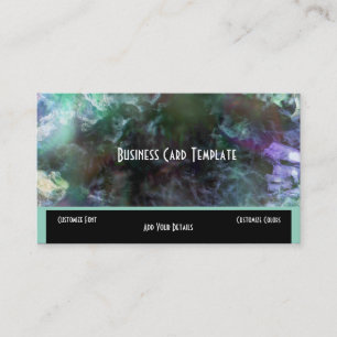 Healing Crystal Colors Teal Amethyst Business Card